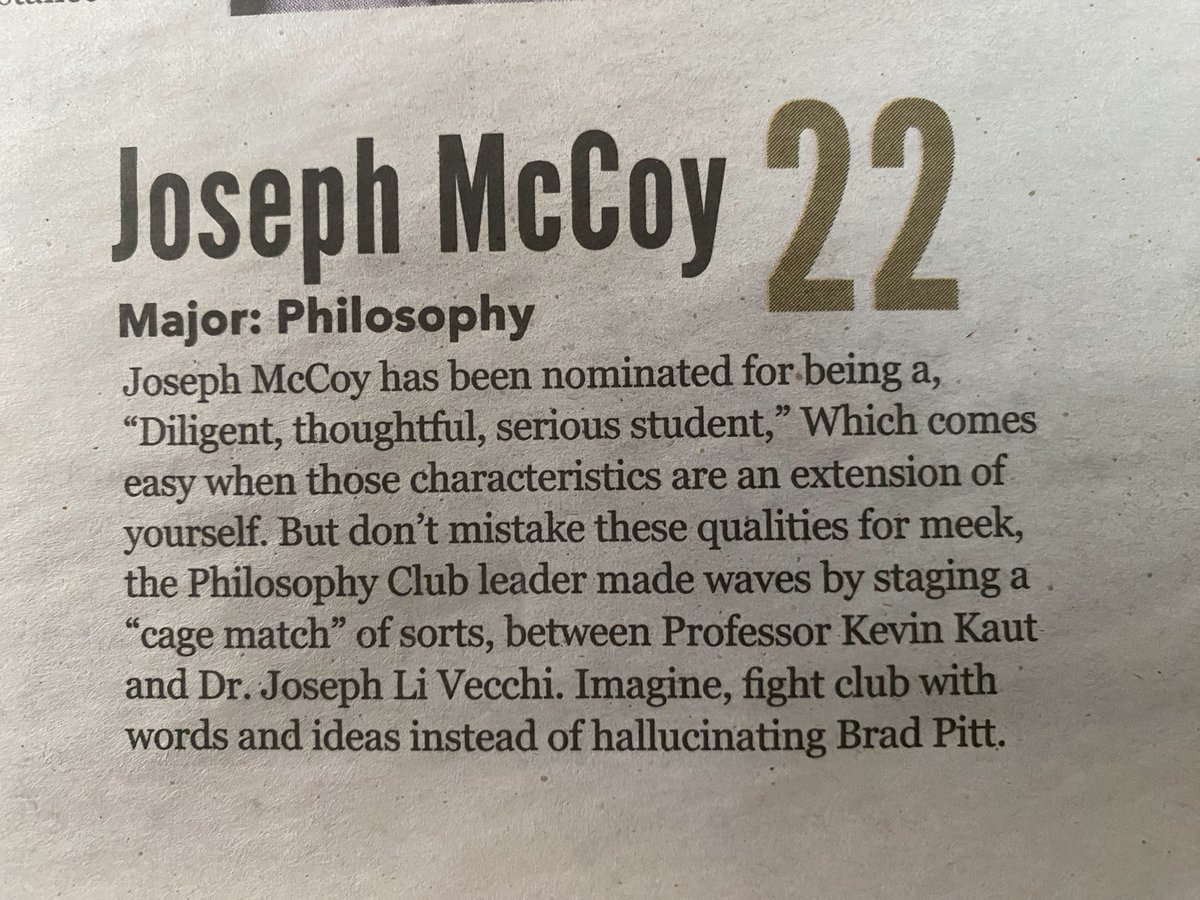 We are proud of UA philosophy and sociology double major Joe McCoy for being named one of 24 Zips for 2024!