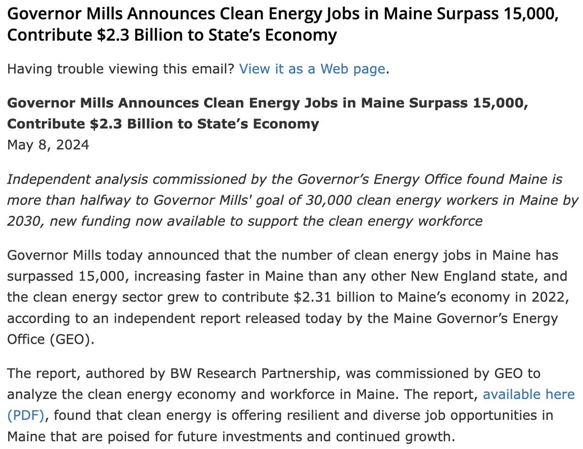 When I first saw this @GovJanetMills press release, I assumed it was BS climate cult propaganda. It is. But it's even worse than that. Short 🧵