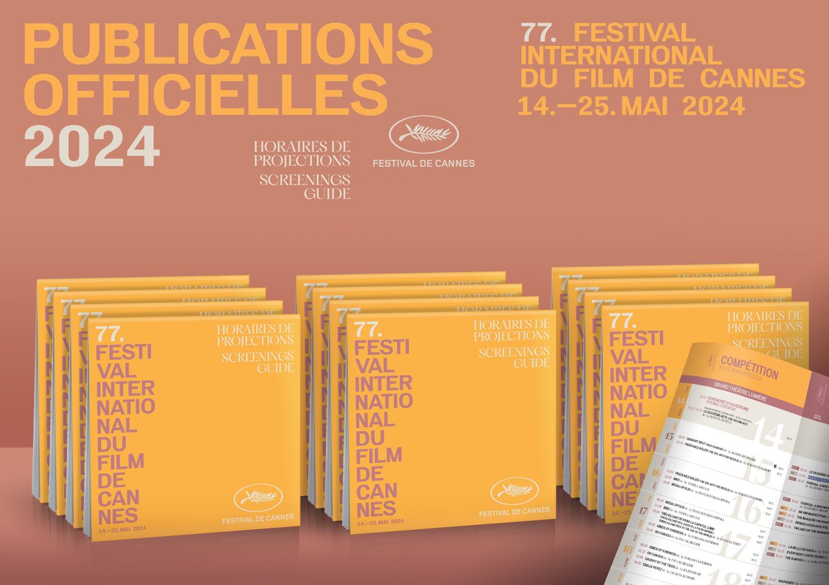 Planifiez vos séances à #Cannes2024 📝 Les horaires des projections sont disponibles en ligne ! Découvrez le programme de la #SélectionOfficielle et préparez votre séjour dès aujourd'hui ► bit.ly/3WzGONG RAPPEL : le parcours de réservation sera accessible à partir du…
