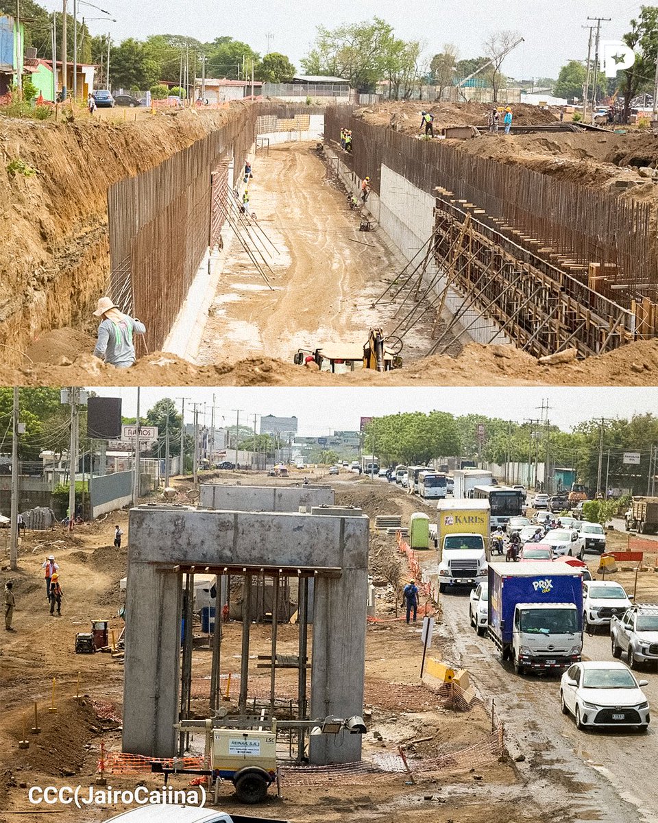 🚧👷‍♂️ Este miércoles 8 de mayo, el Secretario General de la Alcaldía de Managua, Fidel Moreno, encabezó un recorrido por las obras de la pista Juan Pablo II para evaluar el avance del proyecto.