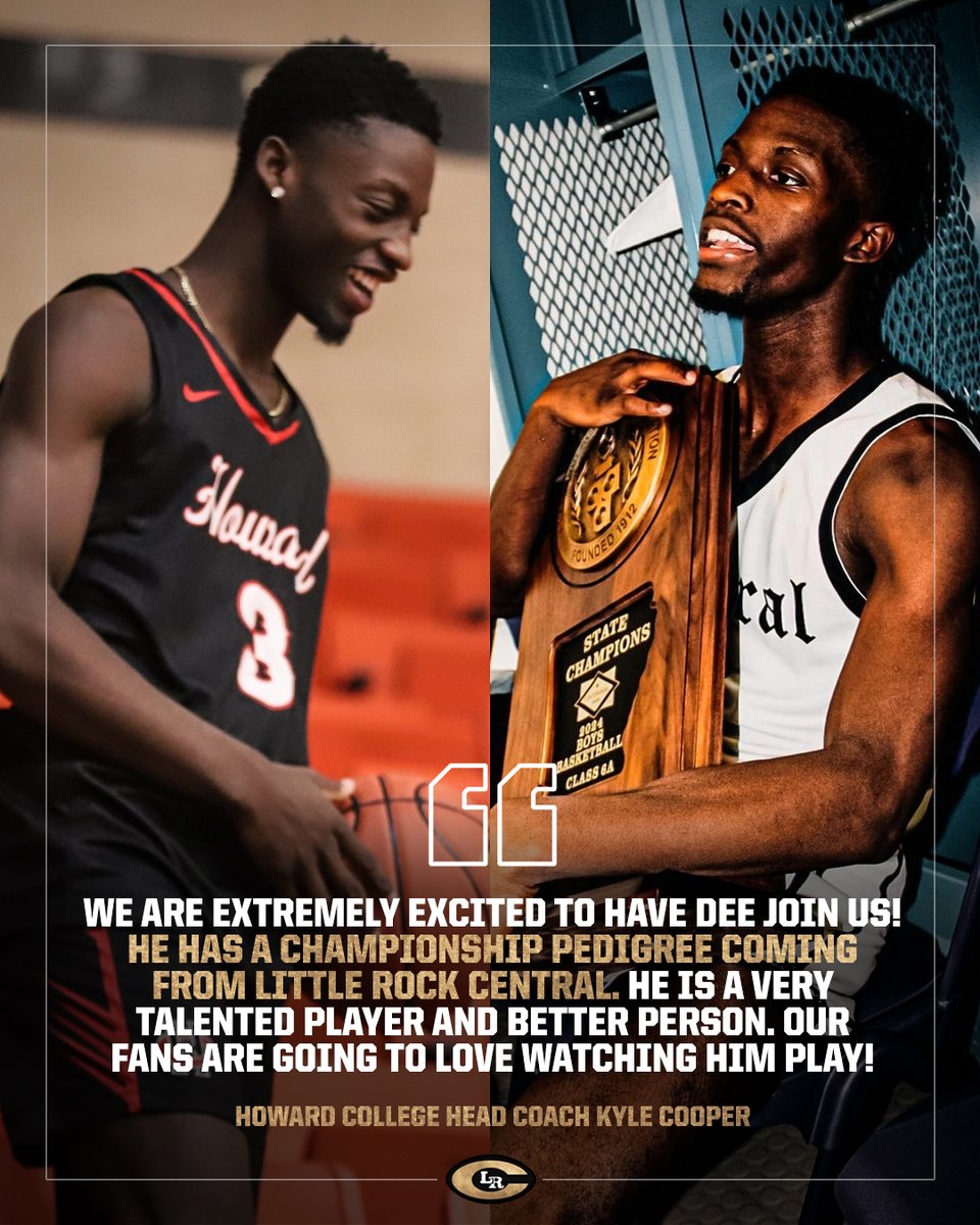 Little Rock Central Basketball (@lrcentralhoops) on Twitter photo Little Rock Central pedigree π―
<a href="/HowardHoops/">Howard College Men's Basketball</a> and head coach Kyle Cooper are getting a true CHAMPION in Daniel Culberson π€π
<a href="/Dani3l2024/">Daniel Culberson</a> | <a href="/CoachCooper_/">Kyle Cooper</a> Little Rock Central pedigree π―
<a href="/HowardHoops/">Howard College Men's Basketball</a> and head coach Kyle Cooper are getting a true CHAMPION in Daniel Culberson π€π
<a href="/Dani3l2024/">Daniel Culberson</a> | <a href="/CoachCooper_/">Kyle Cooper</a>