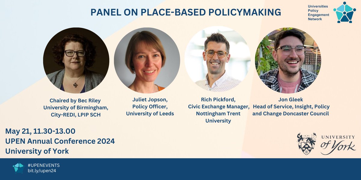 Universities Policy Engagement Network (UPEN) (@policyupen) on Twitter photo ⌛In 8 days! <a href="/pickfordrich/">Rich Pickford</a>, Manager of <a href="/NottsCivicEx/">Nottingham Civic Exchange</a> will join us for our Place-Based Policymaking panel at the UPEN Annual Conference 2024 <a href="/UniOfYork/">University of York</a>. Rich takes the lead on facilitating connections between researchers, communities, businesses and citizens, maximising impact. ⌛In 8 days! <a href="/pickfordrich/">Rich Pickford</a>, Manager of <a href="/NottsCivicEx/">Nottingham Civic Exchange</a> will join us for our Place-Based Policymaking panel at the UPEN Annual Conference 2024 <a href="/UniOfYork/">University of York</a>. Rich takes the lead on facilitating connections between researchers, communities, businesses and citizens, maximising impact.