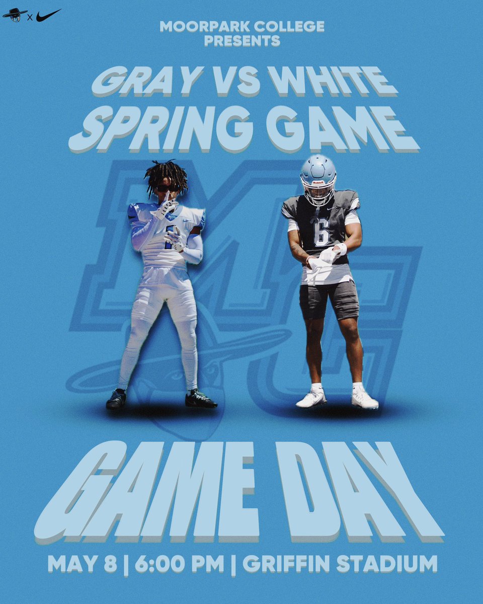 GAME DAY. Gray vs White🔵⚪️ 🏈Spring Game ⏱️6:00 PM 🏟️Griffins Stadium 📺Live here on Raiders Instagram…. #M1R4 #ParkBoyz