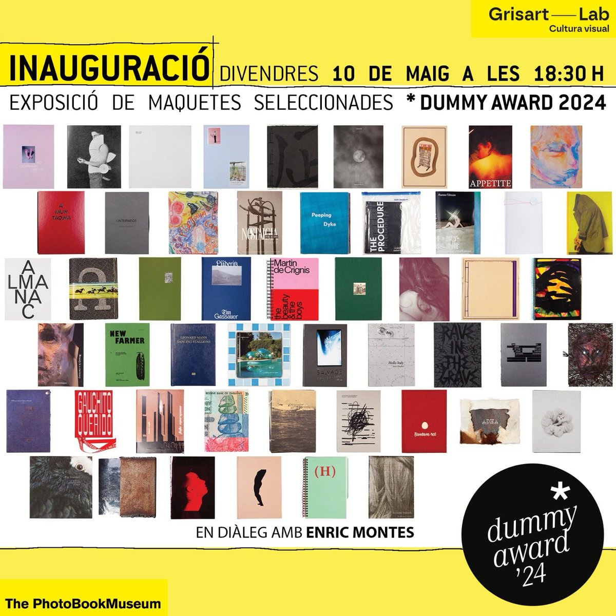 Aquest proper divendres a les 18.30 h a Grisart Lab obrim la mostra de fotollibres internacionals Dummy Awards’24 amb una ponència de l’Enric Montes. Us hi esperem.
#fotollibres #photobooks