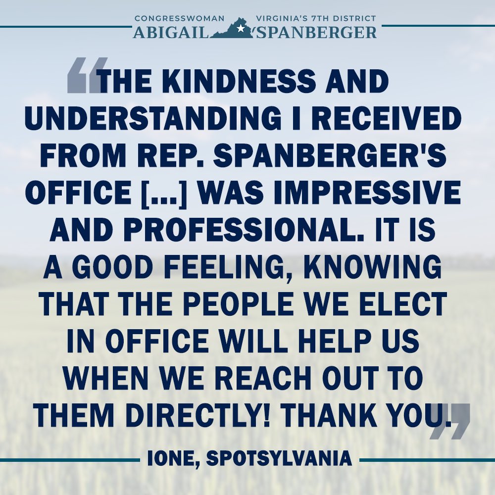 Helping constituents cut through red tape and navigate issues involving the federal government is one of my top priorities in Congress. If you're having trouble getting a response from a federal agency, please contact our office at (703) 987-2180 or spanberger.house.gov/agencies.