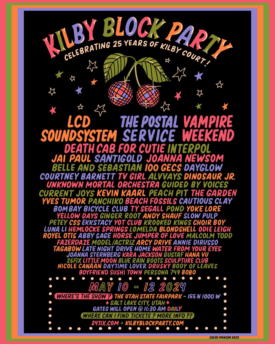 See you soon SLC! There's still tickets at kilbyblockparty.com