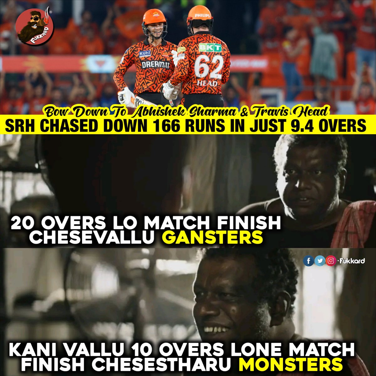 Kottesam Rooo🥵🥵🥵 #SRH Won the match by 10 wkts with 10.2 ball Reaming 🔥🔥🔥🔥 #LSGvsSRH #SRHvLSG