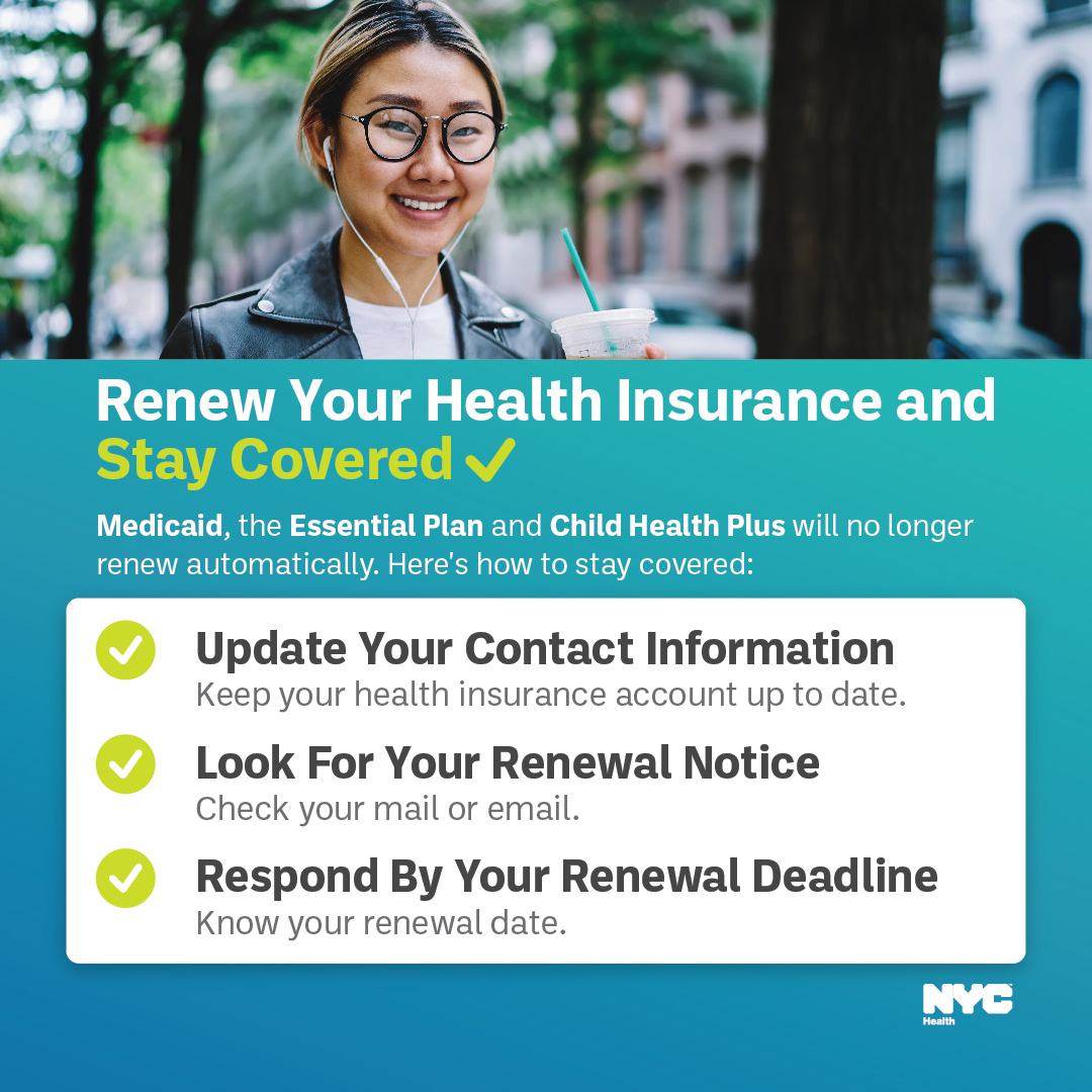 Having trouble renewing your health insurance? Our counselors provide free renewal assistance to all New Yorkers who are enrolled in Medicaid, the Essential Plan and Child Health Plus. Find out how to renew: on.nyc.gov/healthinsurance