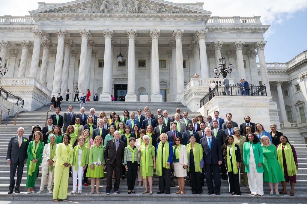 May is #MentalHealthAwarenessMonth. I joined my colleagues wearing lime green on the Capitol steps as a symbol of mental health awareness. We must end the stigma of seeking mental health support and empower individuals with the resources they need.