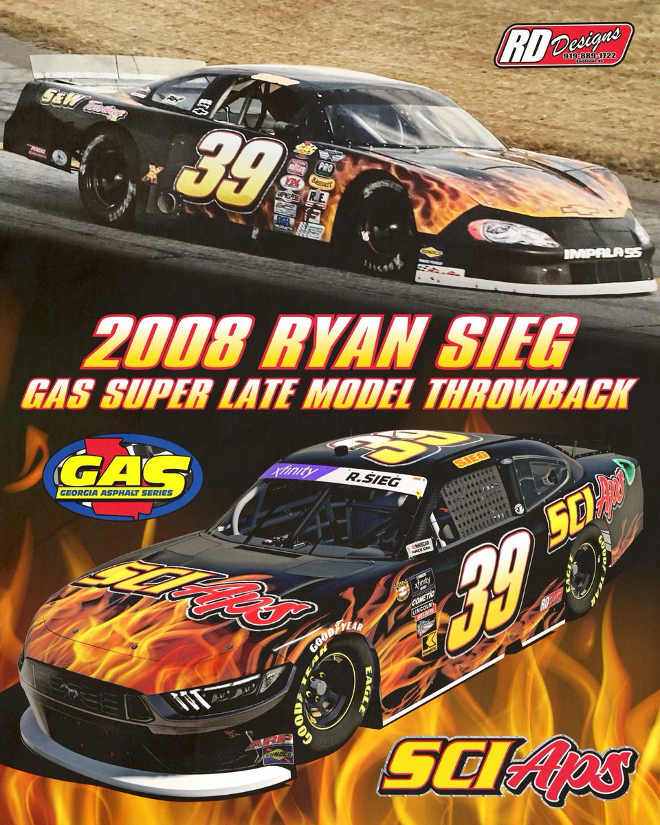 Throwback scheme for Darlington is not a throwback to Dover a few weeks ago where we caught on fire. It’s a throwback to the Late Model days with the flame scheme. Looking forward to a great weekend in the SciAps Ford Mustang.