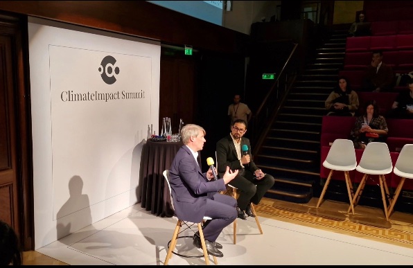 In conversation today with @AkshatRathi at the Climate Impact Summit @Climateimpact_ @Ri_Science today- talking climate politics, #MissionZero report and @ourbetterearth- recorded live and coming soon as a @climate #Zero podcast