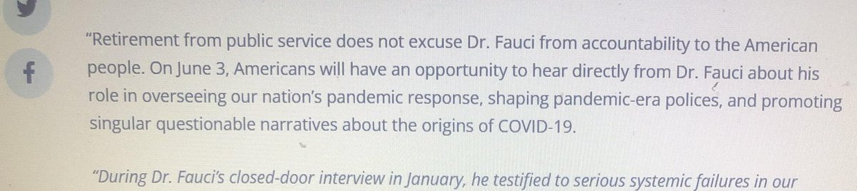 Lot's of 🦠/💉 disclosure dropping prior 2 Fauxi's hearing ...

Americans will have an opportunity 2 hear directly from Fauxi abt his role in overseeing nation’s fakedemic response, shaping fakedemic-era polices, & promoting singular questionable narratives abt origins of COVID