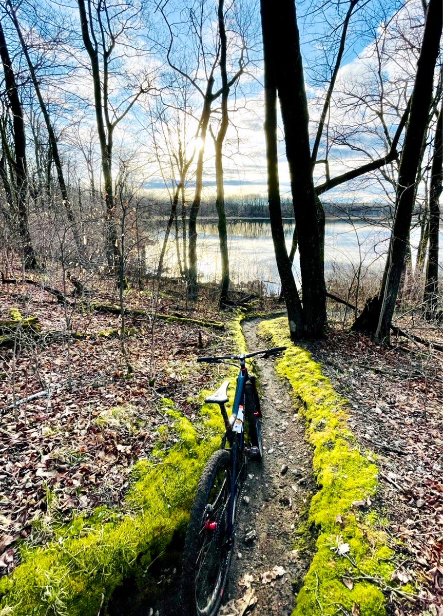 Beautiful day in place after rain yesterday. The track has dried out nicely and good conditions look to be set rest of the week and weekend on the entire 25 mile "LagChilada" trail network which has been cleared with leaf blowers the past two weeks.