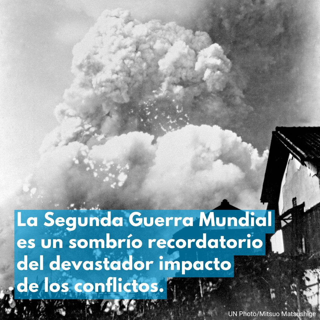 En honor a quienes perdieron la vida durante la Segunda Guerra Mundial, reflexionemos sobre las profundas lecciones que nos enseña.

Que este trágico capítulo de la historia inspire a seguir luchar por la paz.

un.org/es/observances…