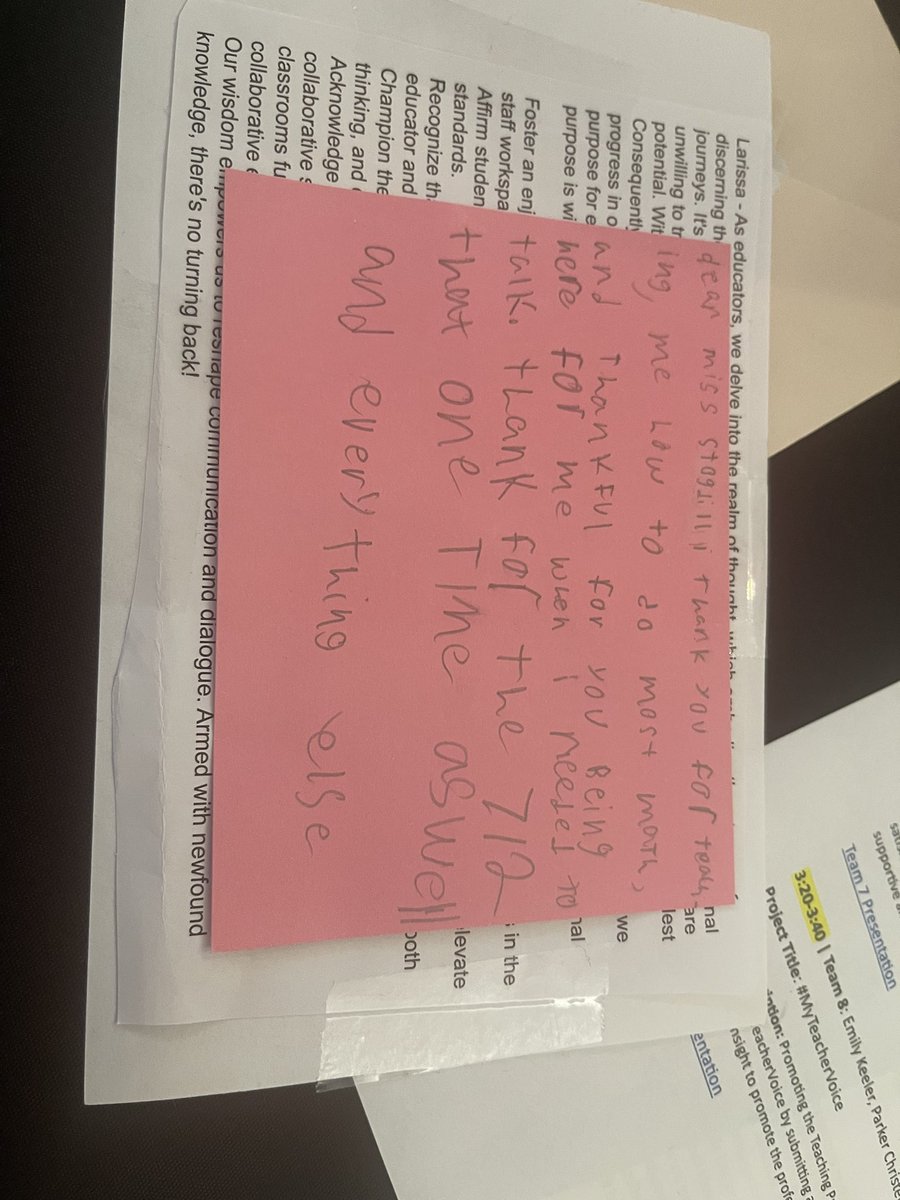 stogdill4ed's tweet image. My fellow colleague from MOEC brought me a note from a student I had the last 2 years #heartexploding @CBCommSchools #love