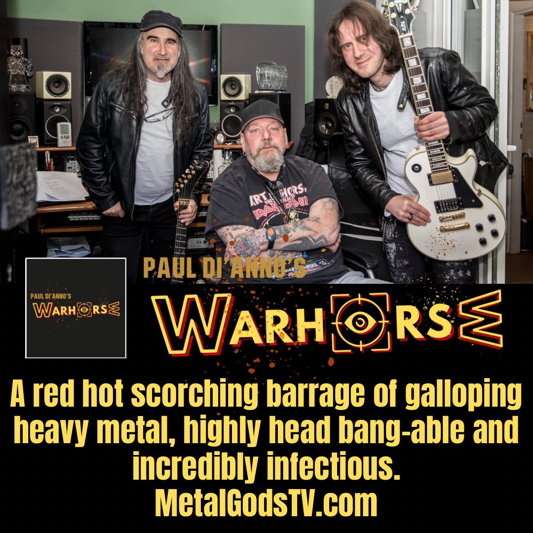 A red hot scorching barrage of galloping heavy metal, highly head bang-able and incredibly infectious. - MetalGodsTV.com #pauldianno #warhorse #ironmaiden #heavymetal #nwobhm #bravewordsrecords #rocklegends