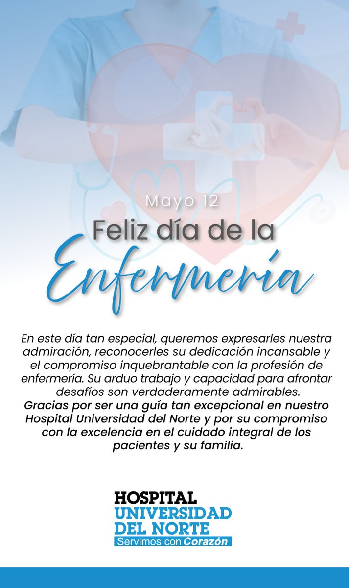 Feliz día a todo nuestro personal de #Enfermería hoy, como todos los días, reconocemos su valiosa labor y lo importante que son para el cumplimiento de nuestra misión y visión. #FelizDíaDeLaEnfermería #NuestraAdmiración #Salud #Bienestar