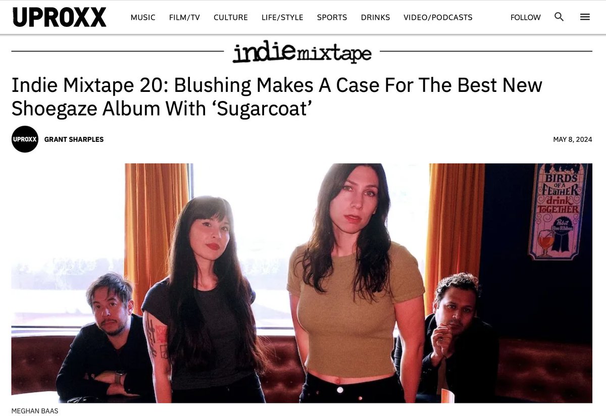 Pre show rituals + celebrity crushes @blushingband reveals to @UPROXX best new shoegaze. uproxx.com/indie/indie-mi…