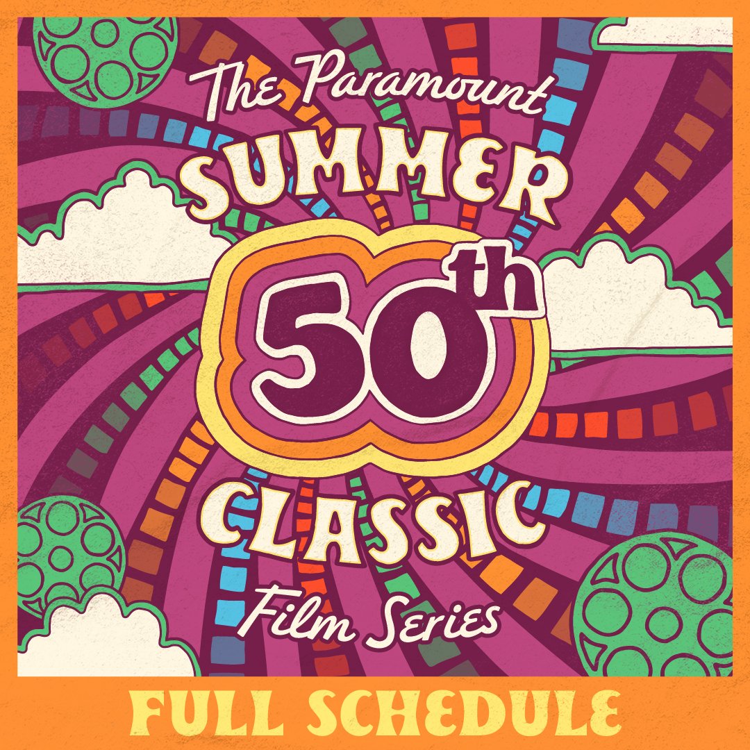 FULL SCHEDULE IS HERE! The Paramount 50th Summer Classic Film Series kicks off 5/24, & we’ve got over THREE MONTHS & 120+ movies & opportunities to celebrate this huge milestone with us. 🎟️ Check out the full schedule and get tix or a Film Fan membership: bit.ly/3ycz0Ht