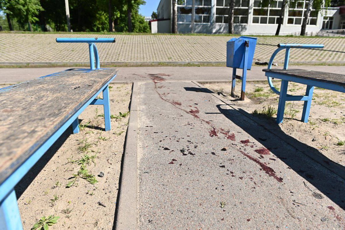 Seven civilians, including four children, were wounded as russian troops attacked Kharkiv, targeting a soccer field where children were playing. Two teenage boys are in serious condition.
