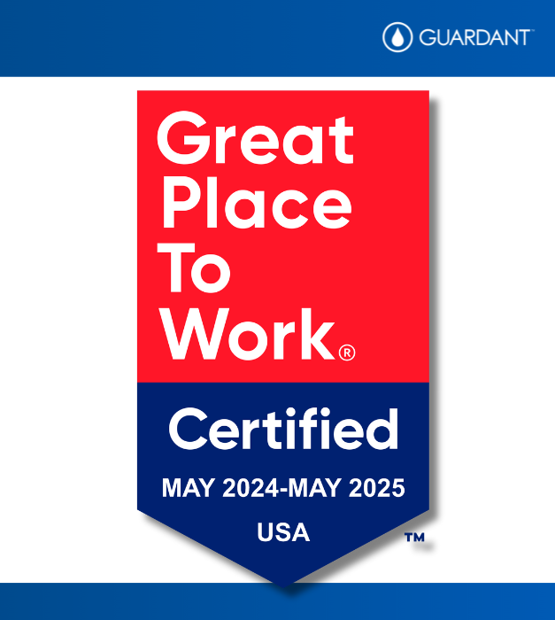 We're honored to (again) be certified as a #GreatPlaceToWork! This recognition is a testament to our people, who dedicate themselves to foster our diverse, inclusive and mission-driven culture. Join us: guardanthealth.com/careers/ #GPTWcertified