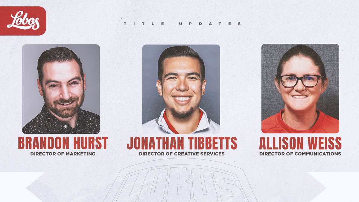 Moving on up! Congratulations to Brandon (@brandon_hurst10), Allison (@AllisWeiss) and Johnny (@JMTforThree)!!! #GoLobos Complete Release: loom.ly/oIVSZnw