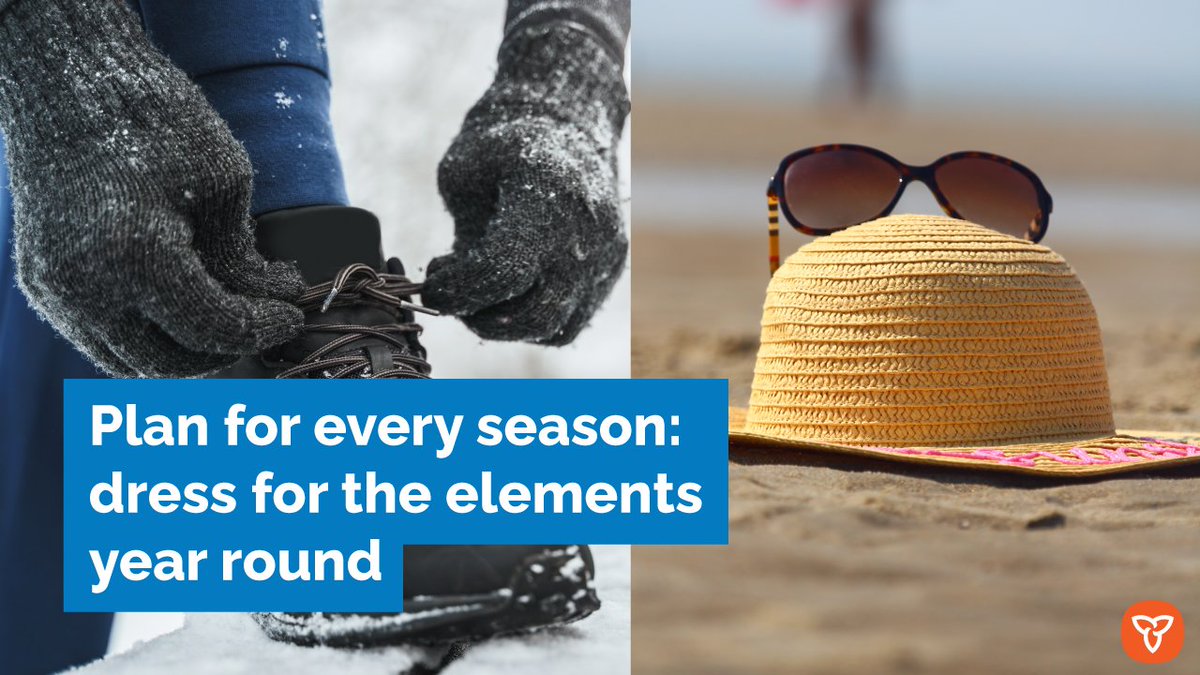 Stay up-to-date on local weather & dress for the elements – whether it’s snow or sun. #BePrepared for anything! #EPWeek2024 #Plan4EverySeason #PreparedON