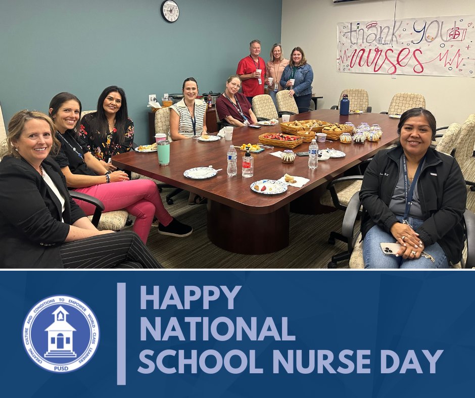 Today is National School Nurse Day! 🎉 We are so grateful for our District Resource Nurses and Student Health Care Specialists for all that they do. #TeamPUSD healthcare professionals are healers, comforters, and role models for #PowayUnified. Happy National School Nurse Day!