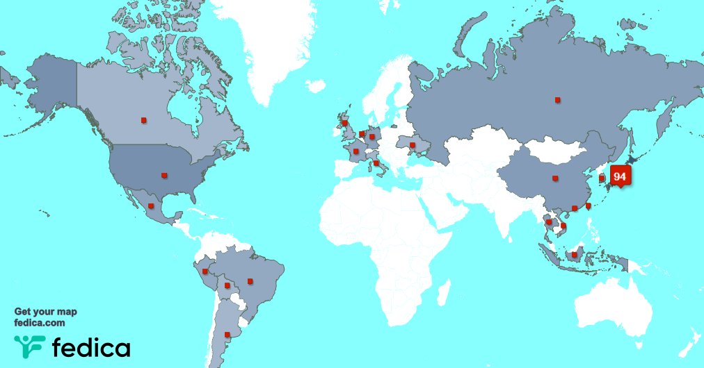 Special thank you to my 10 new followers from Japan, and more last week. fedica.com/!XFILALX