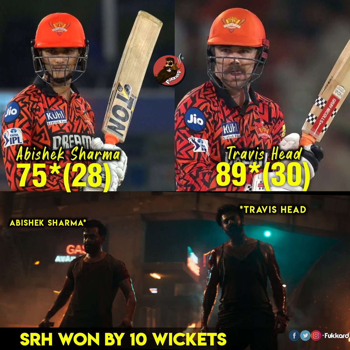 Deva 🤝 Varadha #AbhishekSharma #TravisHead #LSGvsSRH #SRHvLSG