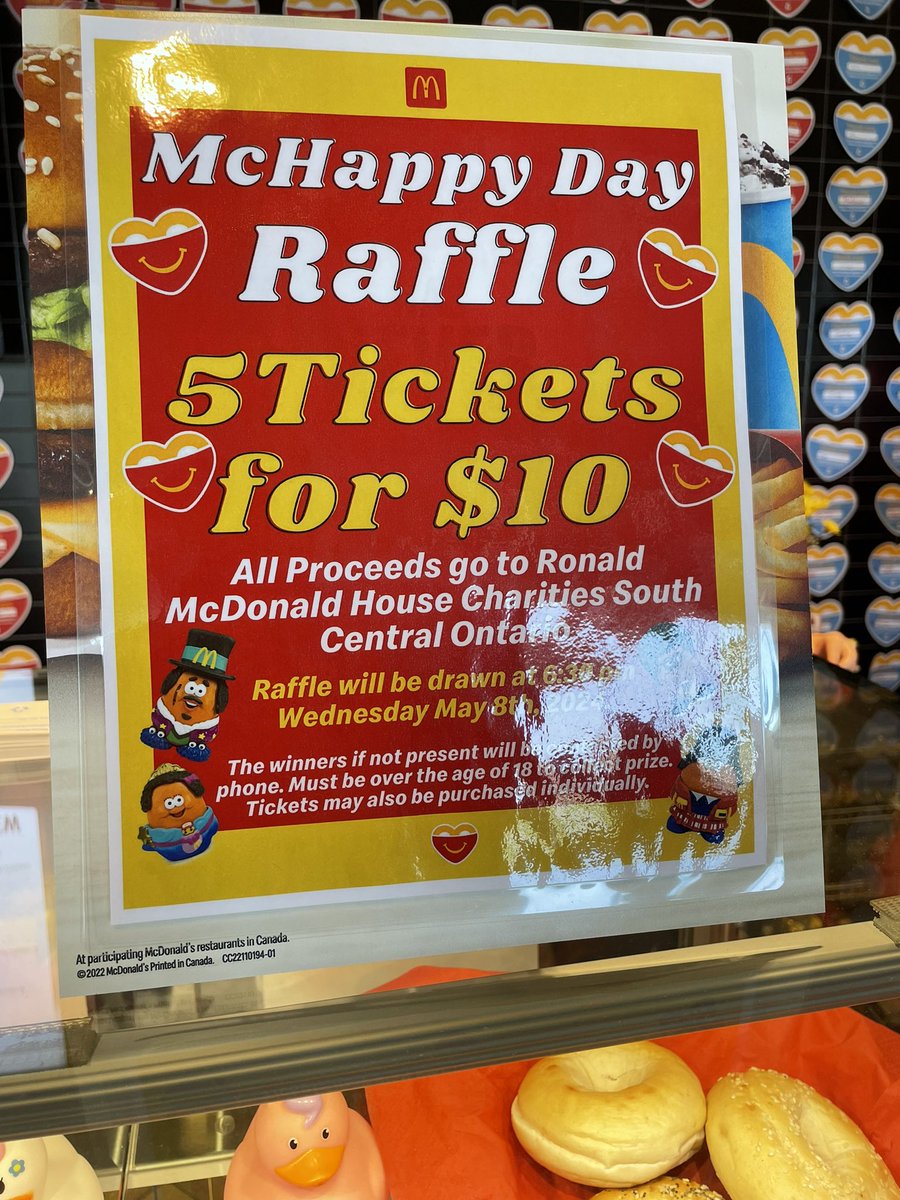 Come on out to the Highway 20 location of @McDonaldsCanada in Fonthill! It’s McHappy day which means a portion of proceeds from all food and drink items is donated to @RMHCSCO | This location is also hosting a raffle for various prizes! #McHappyDay2024 #RonaldMcDonaldHouse