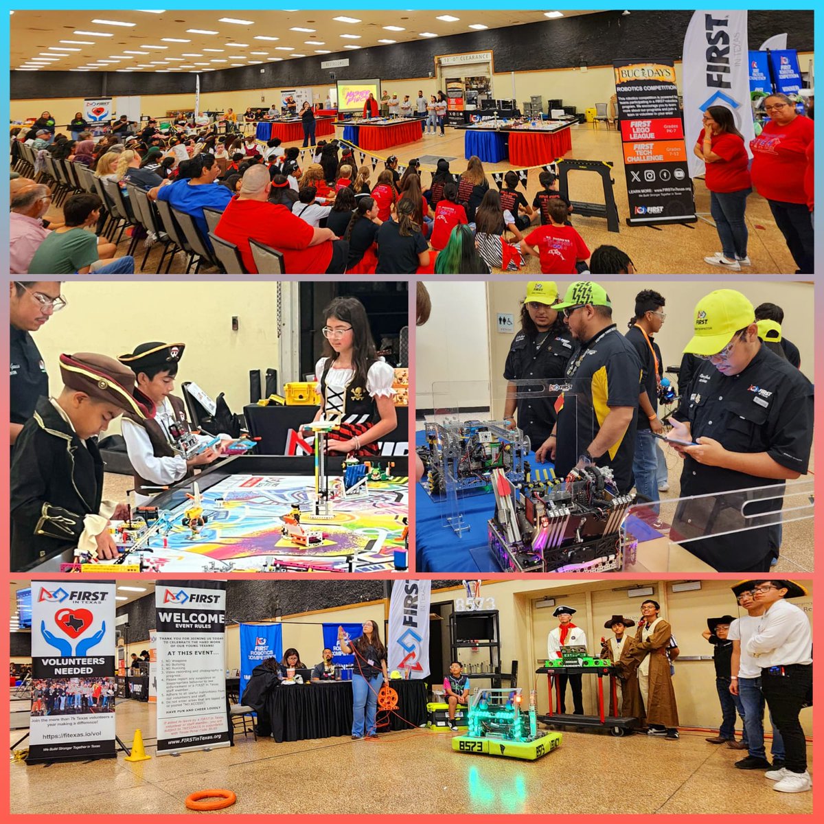Buc Days: Congratulations to all the winners at the FIRST in Texas 2024 FLL Buc Days event on May 5th. Thank you volunteers, sponsors and teams that made this event possible and lots of fun! 🤖❤️💪 #BucDays #robotics