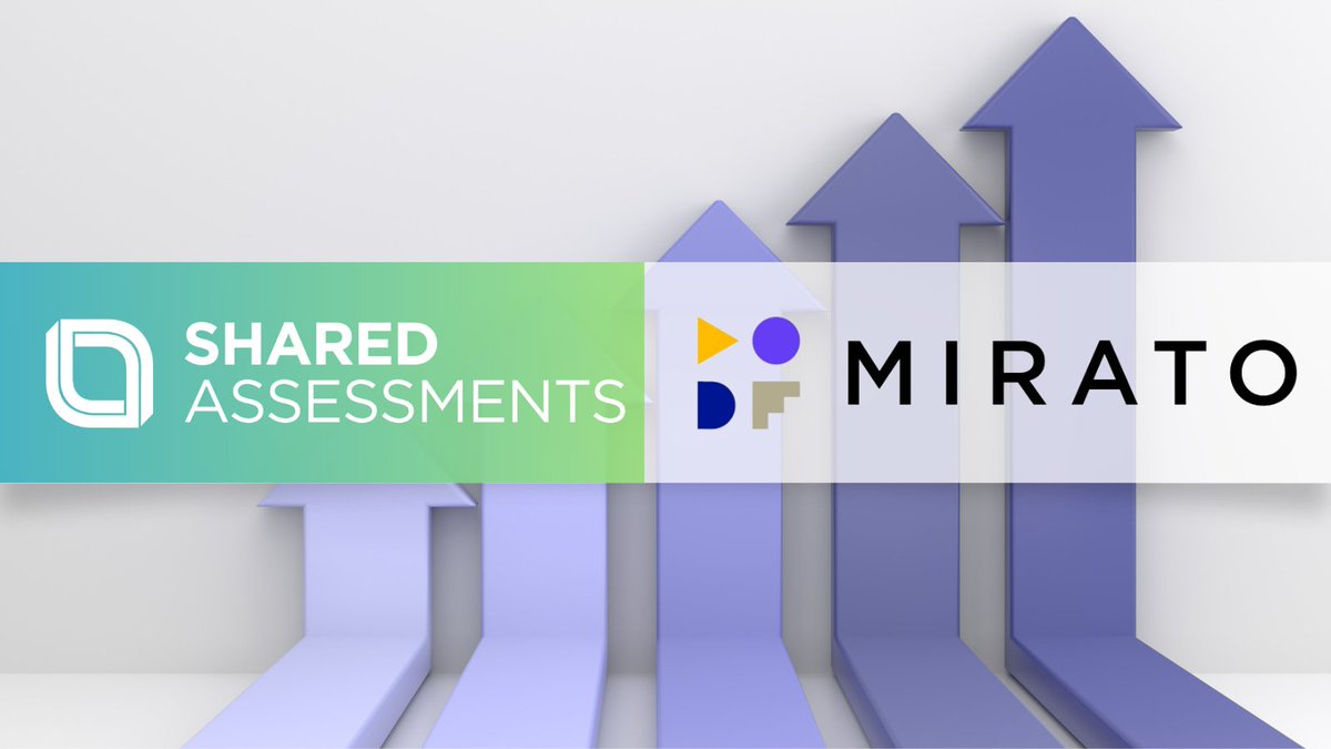 We are excited to announce that <a href="/Mirato360/">Mirato</a>, an artificial intelligence and natural language processing powered software platform for third-party risk management, has joined the Shared Assessments Marketplace!

Explore here: sharedassessments.org/marketplace/

#AI #NLP #TPRM