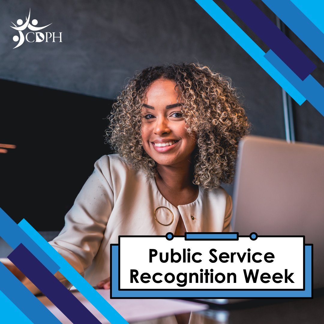 During Public Service Recognition Week, CDPH is proud to honor CDPH staff for their relentless efforts advancing the mission of health and wellbeing for all. 

We celebrate all public servants for your dedication and service to California.  ❤

#PSRW #CaliforniaForAll