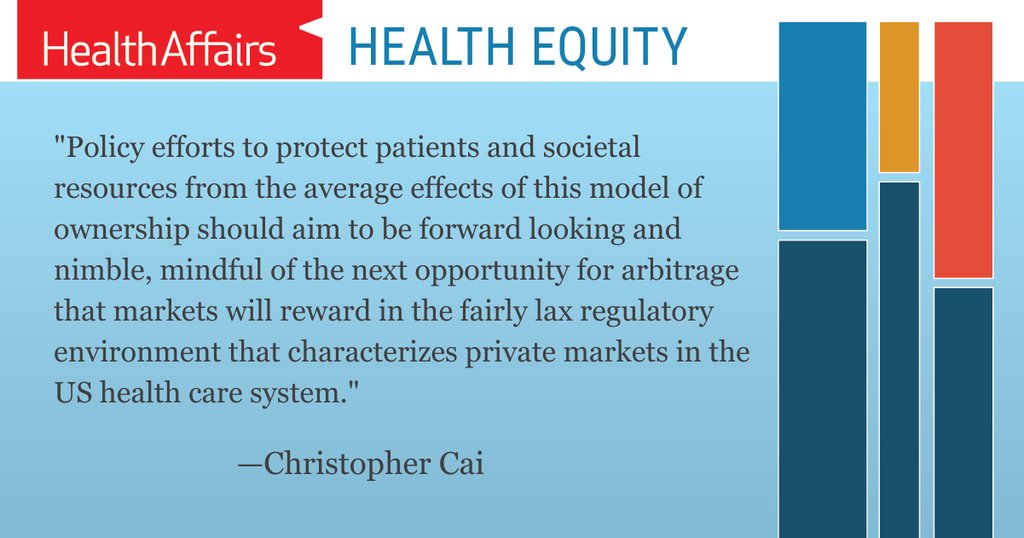 AANHPI Month| Elevating AANHPIs who work to advance health equity and policy. In a May '24 article, @ChristopherLCai and Zirui Song discuss the growth in private equity acquisitions in health care and provide recommendations to strengthen policy. bit.ly/3JSuHU5