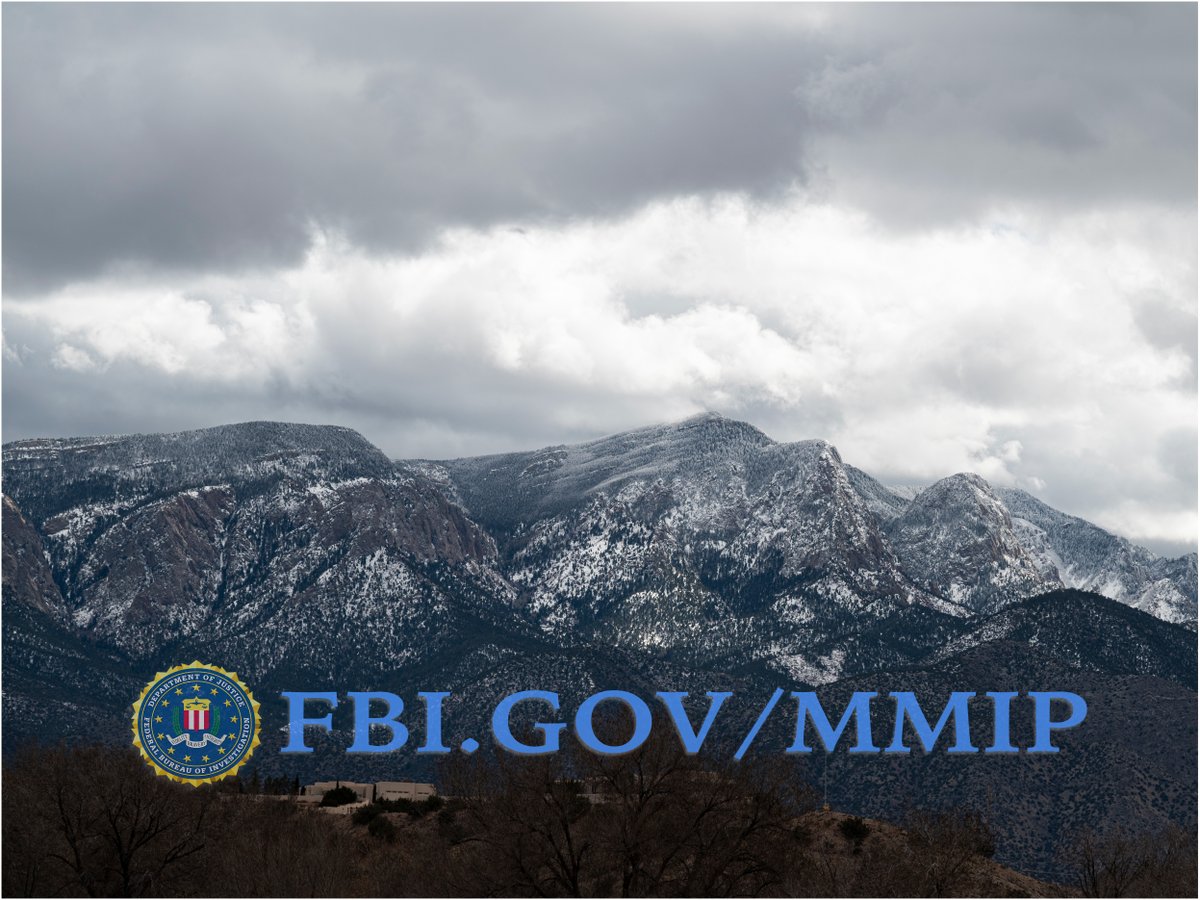 The list of Indigenous persons verified as missing throughout New Mexico and the Navajo Nation has been updated. Have information? Please contact your local #FBI office or submit a tip at tips.fbi.gov (can remain anonymous). #MMIP #MMIWR

fbi.gov/investigate/vi…