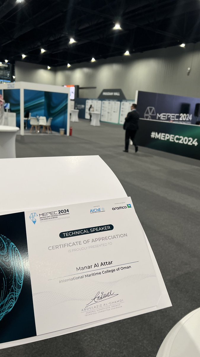 manarsday's tweet photo. It was a rewarding experience to present my project as a technical speaker at the Middle East Process Engineering Conference (MEPEC) in Saudi Arabia.
@MEPEConfEx #MEPEC #MEPEC2024 https://t.co/93qEmI5o1L