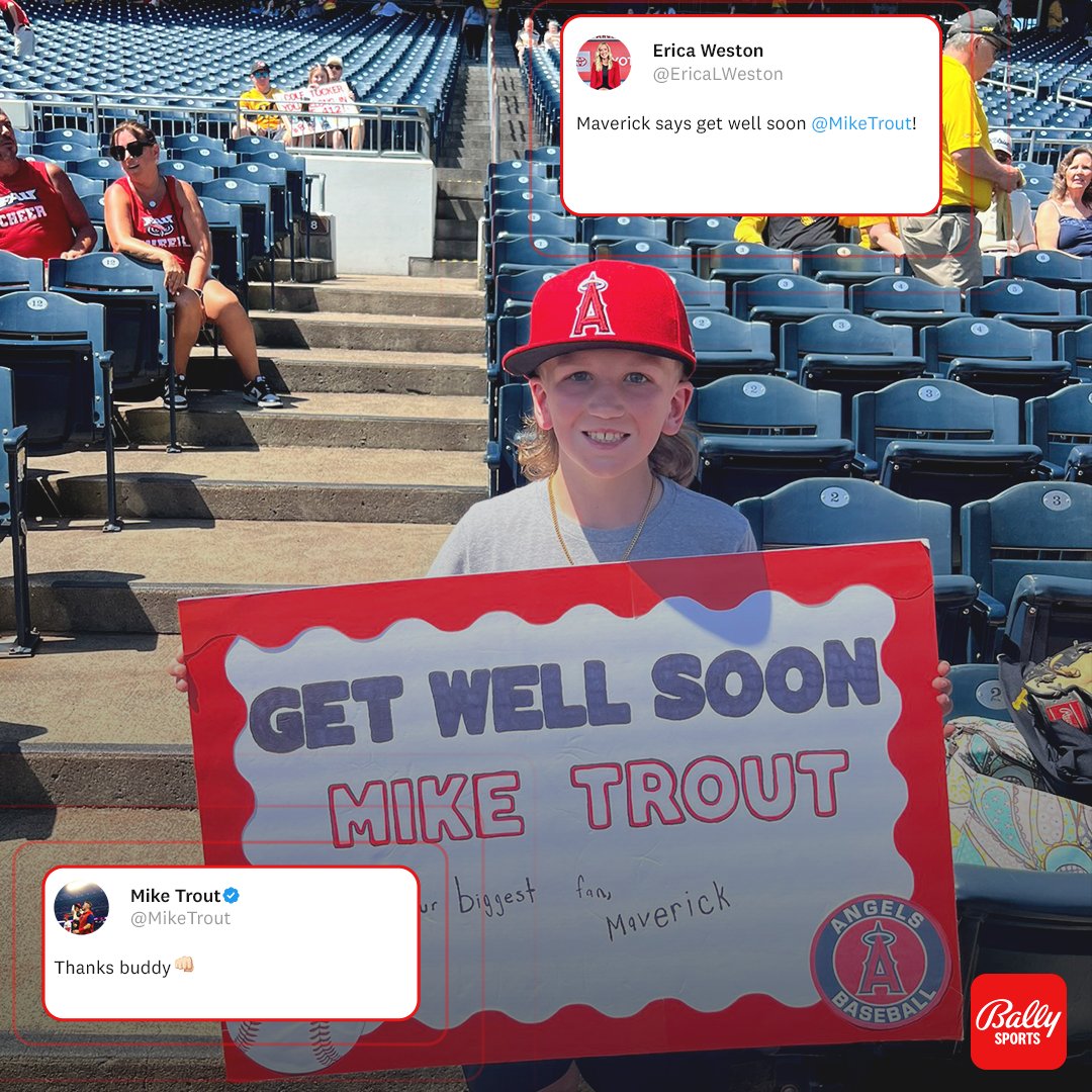 Well wishes all the way from Pittsburgh 😇❤️ @Angels | #RepTheHalo | @MikeTrout | @EricaLWeston