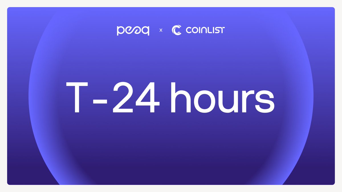 24 hours to go! ⏰ The peaq token launch begins this time tomorrow, exclusively on @CoinList. 🕔 Starts: May 9th 17:00 UTC 🕔 Ends: May 16th 17:00 UTC ✅ Registration and KYC are open: coinlist.co/register 💰 Don’t forget to fund your CoinList account *Not available to…