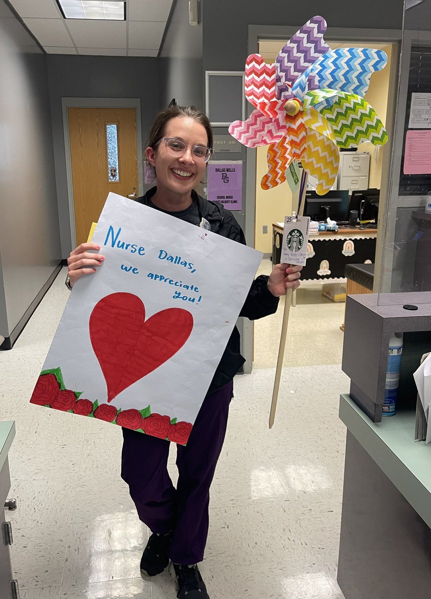 Happy Nurse’s Day to our very own Nurse Dallas! She goes above and beyond for our students every day. We appreciate you very much! #SchoolNurseDay 🩺🩹❤️‍🩹