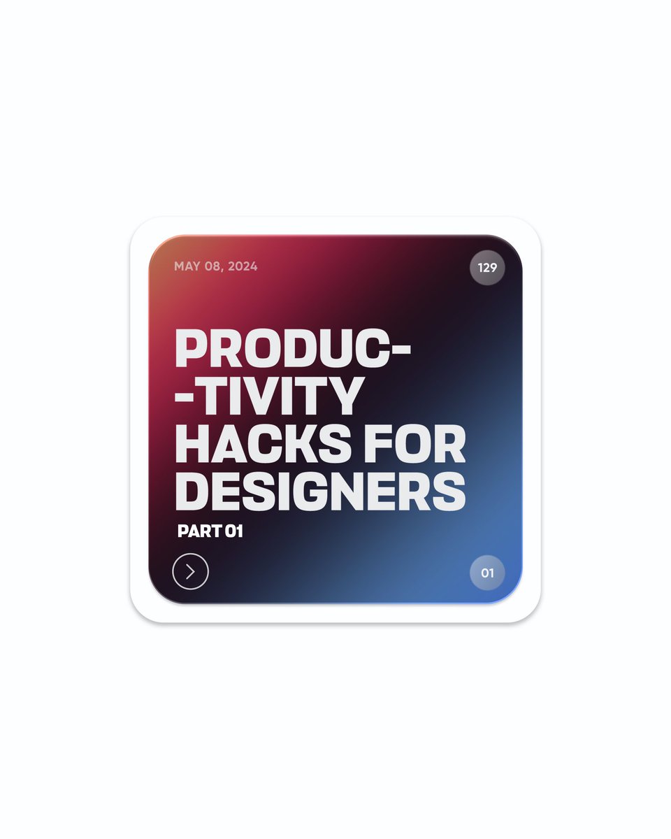Productivity Hacks For Designers - Entry 129/366

Tip 01 - Sketch First ✍🏼 

Tip 02 - Use Time Blocking ⏱️

Tip 03 - Break tasks into smaller steps 🪜

Tip 04 - Seek inspirations 💡

Tip 05 - Create a Design Routine 🗓️

#brand #logo #logodesigns #brandingdesign #brandingtips