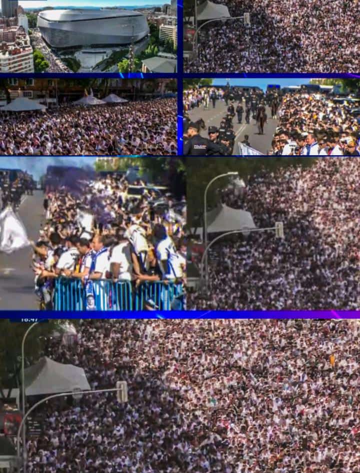 Incredible scenes outside the Bernabéu🔥