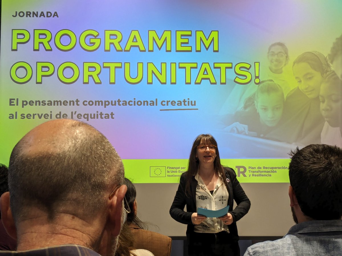 Escola Doctor Alberich i Casas (@escola_alberich) on Twitter photo Sabeu que el proper curs a l'escola hi haurà un #CodeClub?
Avui estem presents a la Jornada #ProgramemOportunitats
🌟 El pensament computacional creatiu al servei de l’equitat a la <a href="/FundacioBofill/">Fundació Bofill</a>
#Equitatdigital
#NextGenerationEU
<a href="/educaciocat/">Educació</a>
<a href="/reus_cat/">Ajuntament de Reus</a> Sabeu que el proper curs a l'escola hi haurà un #CodeClub?
Avui estem presents a la Jornada #ProgramemOportunitats
🌟 El pensament computacional creatiu al servei de l’equitat a la <a href="/FundacioBofill/">Fundació Bofill</a>
#Equitatdigital
#NextGenerationEU
<a href="/educaciocat/">Educació</a>
<a href="/reus_cat/">Ajuntament de Reus</a>