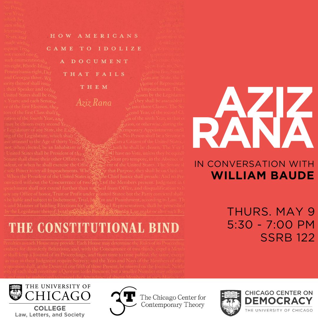 We are looking forward to tomorrow's event feat. AZIZ RANA. This event is open to the university community. More info: bit.ly/4bue10Z