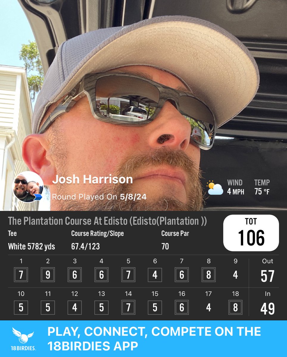 Justaman13's tweet photo. Not my best golf, but a great day with my father-in-law and brother-in-laws. #Edisto #ThePlantationCourse https://t.co/jm4Ui9iEpp