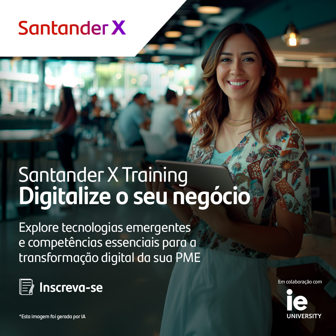 Escolhemos ajudar quem quer criar o futuro. Por isso, através do @SantanderX lançámos em parceria com a @IEuniversity, o Santander X Training | Digitalize o seu negócio. Uma formação com o intuito de apoiar a (cont) ms.spr.ly/l/6013YVJVX