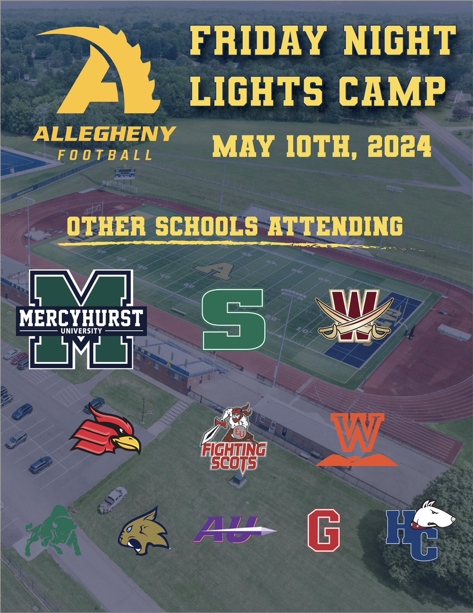 The Lights are only getting brighter and brighter‼️ You don’t want to miss this… Register at the link below ⬇️ alleghenyfootballprospectcamp.com #GoGators 🐊