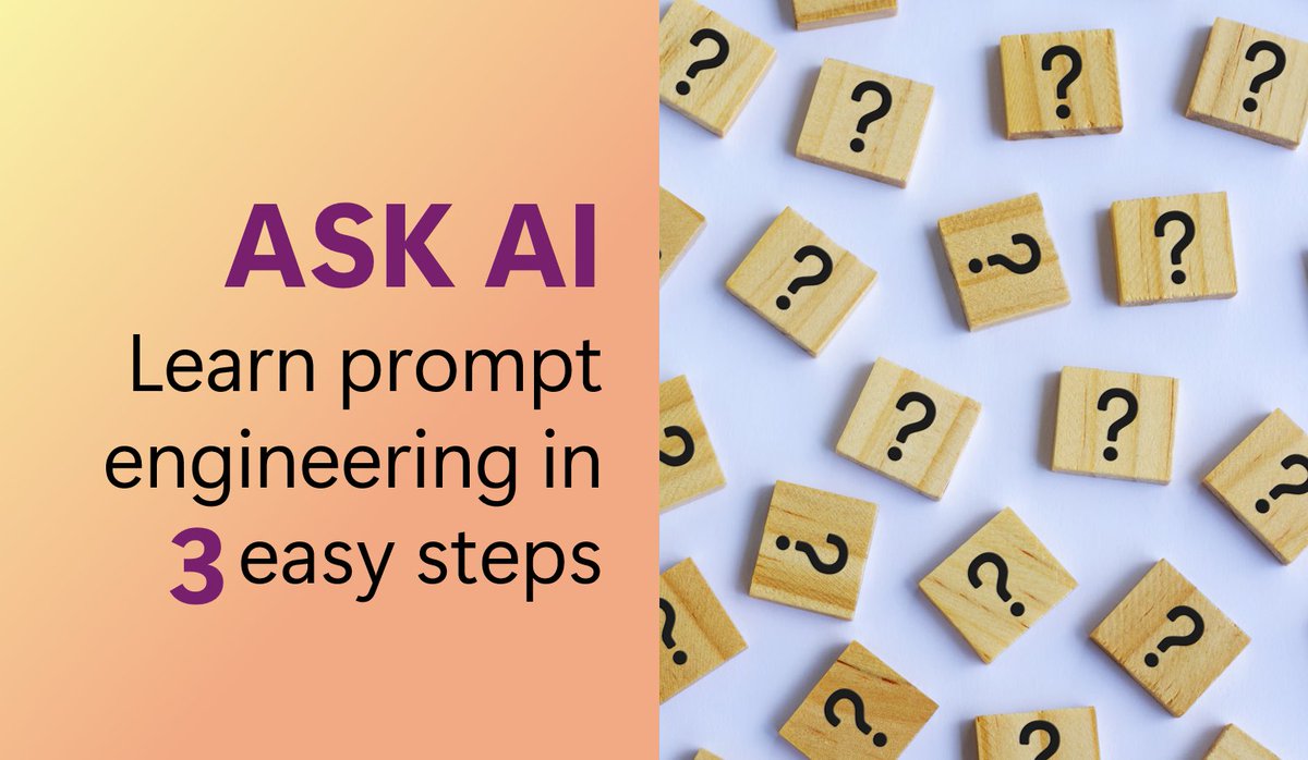 With prompt engineering, knowing how to ask the right questions is key to getting the results you want. Learn how ASK AI can help write prompts to create nonprofit content in three simple steps: msft.it/6014YpUDp
#AI #MicrosoftCopilot #Nonprofits