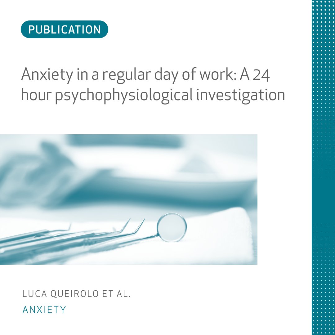 ⌚This #MentalHealthAwarenessMonth we’re sharing publications that our #WearableTechnology has been used in. Today’s study explores anxiety in dentistry, aiming to evaluate correlations between gender, psychophysiological indexes, and psychological variables within the…
