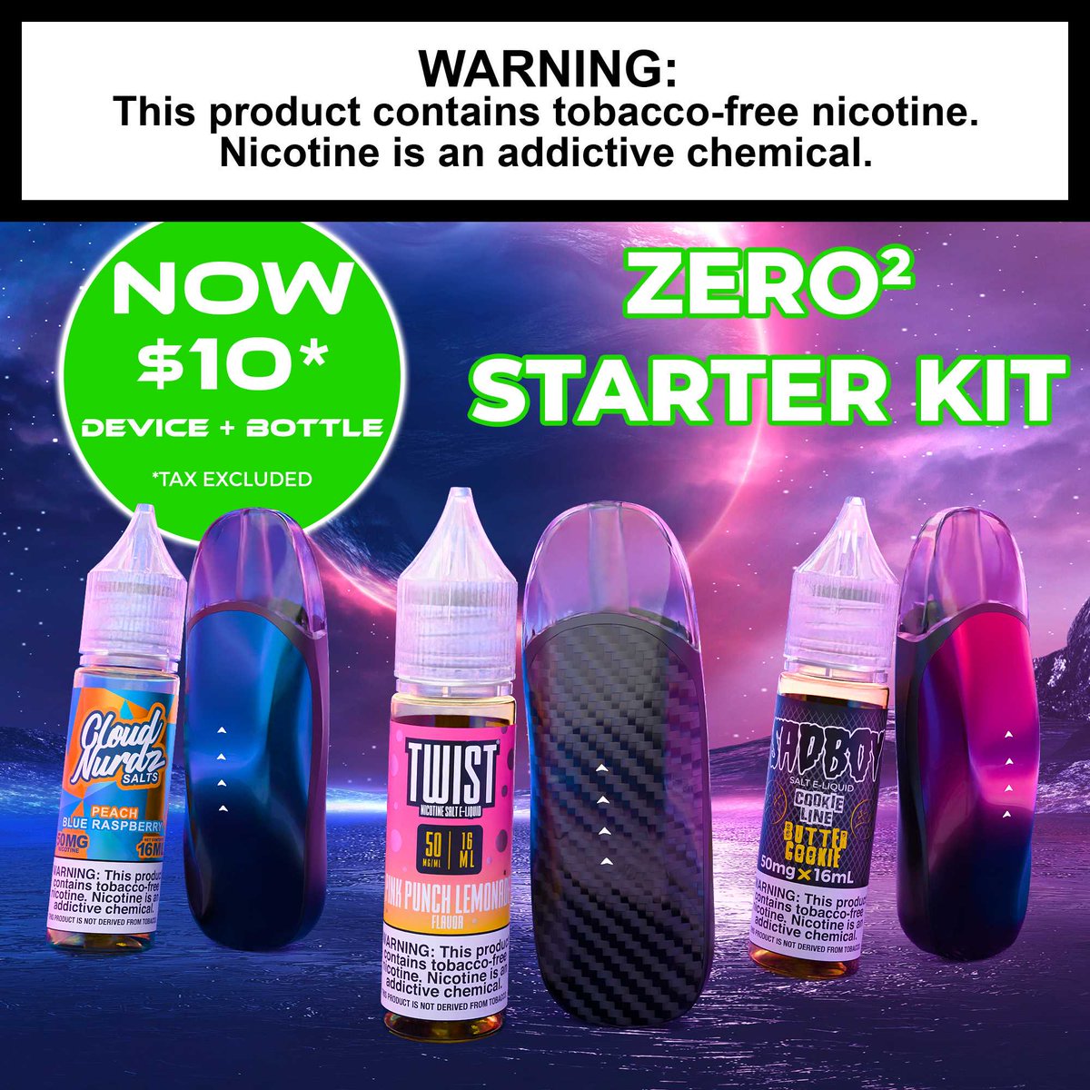 Zero2 Starter Kit... New Price! Shop Today!
.
.
.
#MidwestGoods #MWGS #Eliquid #Vapelife #vapstagram #vapesociety #vaping #wholesalevapejuice #zero2starterkit #daddysvape
